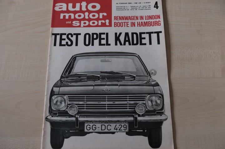 Deckblatt Auto Motor und Sport (04/1966)